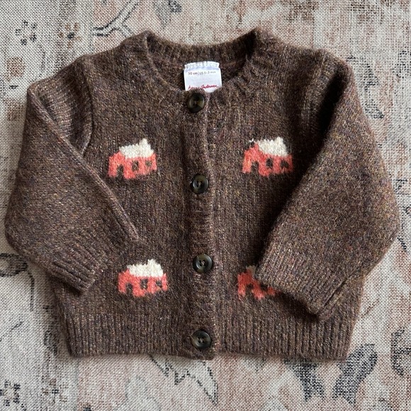 Hanna Andersson Other - Hanna Andersson Baby Holiday Sweater 0–3 Months Home Sweet Home Brown House $75
